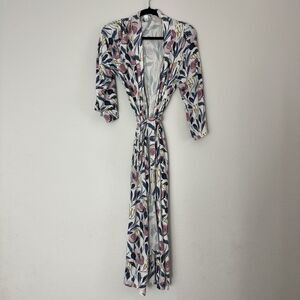 Milkmaid Goods Flower Print Robe Nursing Maternity Soft Hospital Medium 8-10